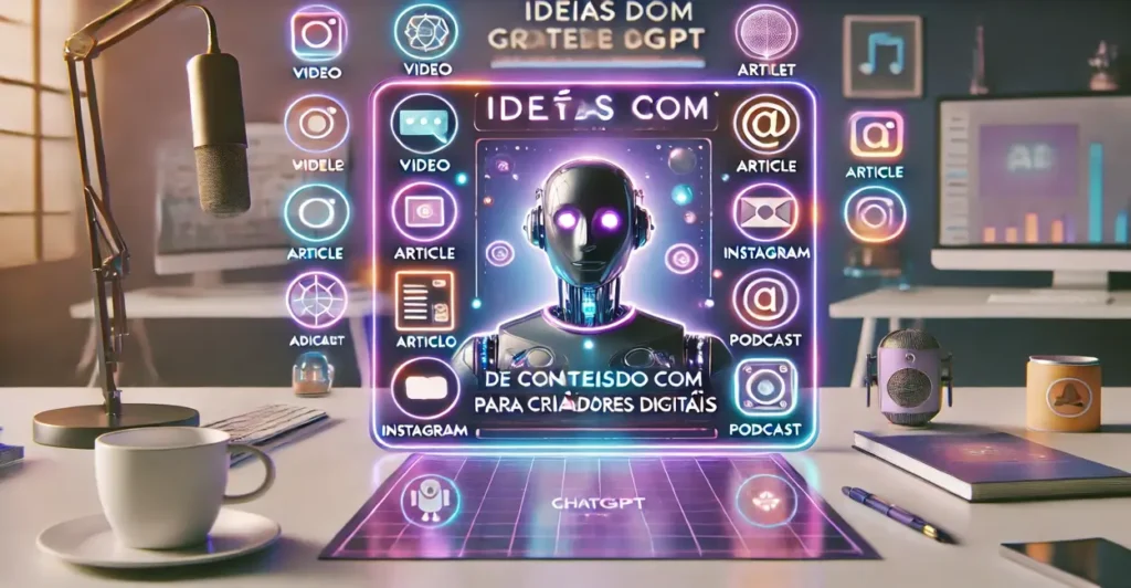 Ideias de conteúdo com ChatGPT para criadores digitais