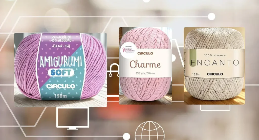 Linhas de Crochê: Como Escolher a Melhor para Seu Projeto Linhas Círculo