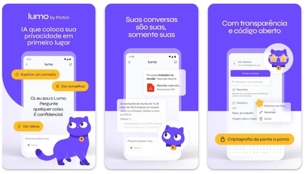 Proton lança Lumo, chatbot de IA que elimina histórico e protege dados Proton lança Lumo, chatbot de IA que elimina histórico e protege dados