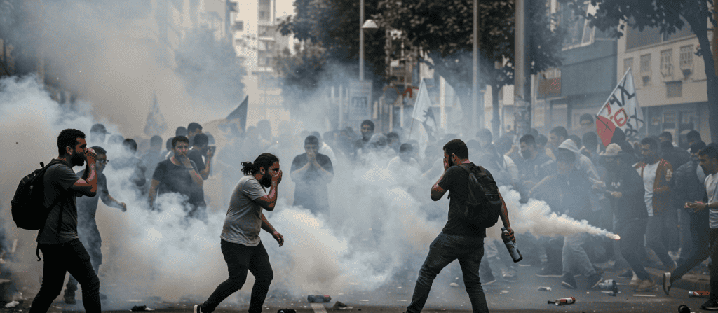 Gás lacrimogêneo: efeitos e riscos no controle de protestos Gás lacrimogêneo: efeitos e riscos no controle de protestos - Imagem do artigo original