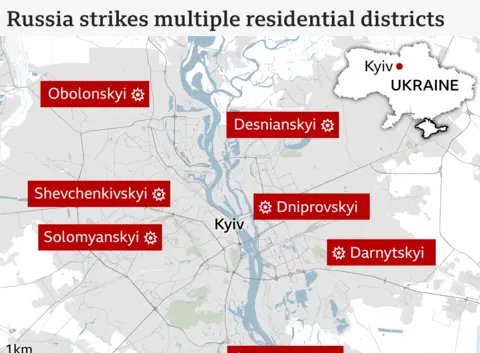Ataque russo em Kyiv deixa 19 mortos e atinge sede da UE Ataque russo em Kyiv deixa 19 mortos e atinge sede da UE - Imagem do artigo original