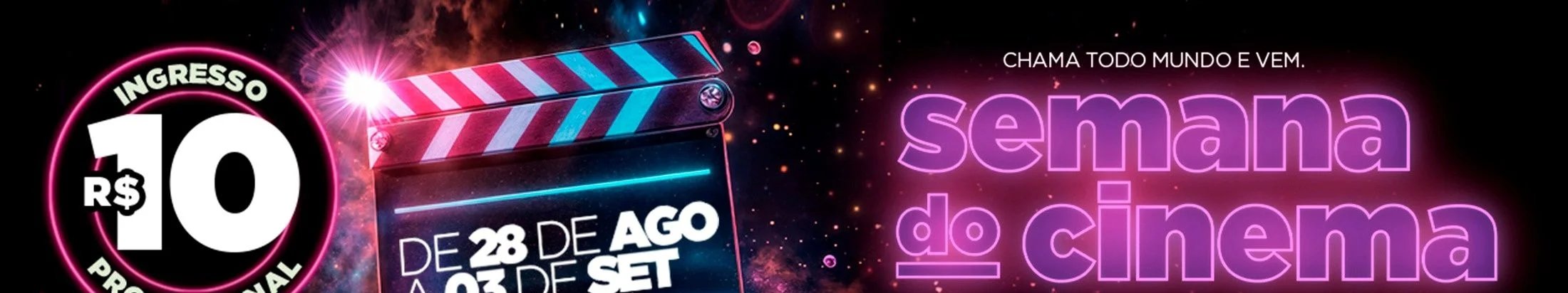 Semana do Cinema: ingressos a R$10 até 3/9 em todo o Brasil Semana do Cinema: ingressos a R$10 até 3/9 em todo o Brasil - Imagem do artigo