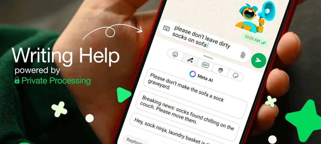 WhatsApp lança assistente de escrita com IA WhatsApp lança assistente de escrita com IA