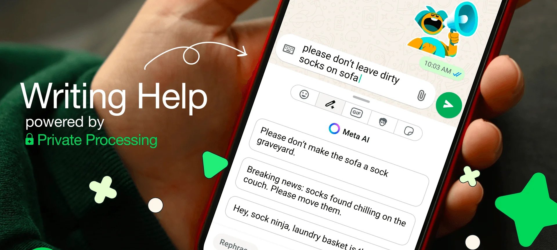 WhatsApp lança assistente de escrita com IA WhatsApp lança assistente de escrita com IA - Imagem do artigo