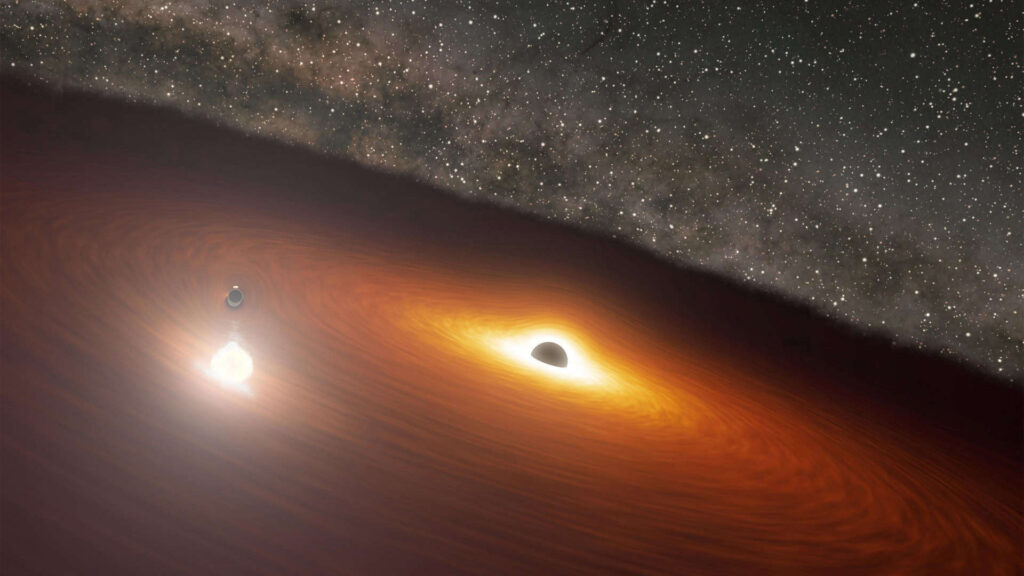 Imagem inédita revela jato de plasma “quebrado” na galáxia OJ 287