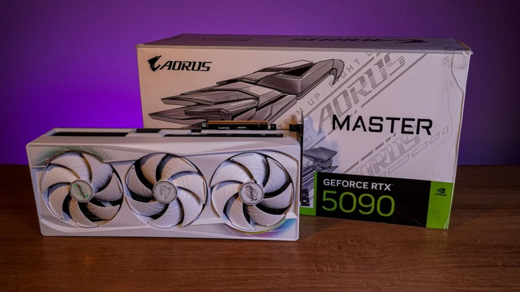 Gigabyte lança AORUS RTX 5090 MASTER Ice com 32 GB e desempenho recorde Gigabyte lança AORUS RTX 5090 MASTER Ice com 32 GB e desempenho recorde