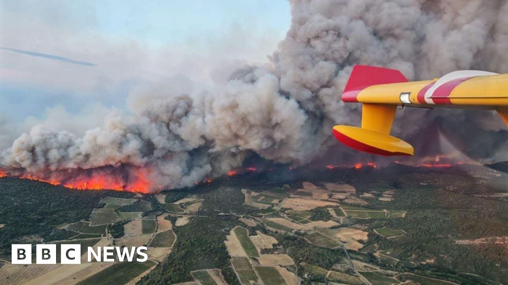 Incêndio no sul de França destrói aldeias, faz uma vítima e obriga milhares a evacuar Incêndio no sul de França destrói aldeias, faz uma vítima e obriga milhares a evacuar