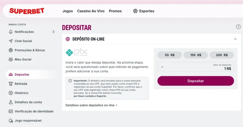 Superbet Pix: depósitos e saques instantâneos sem taxa Superbet Pix: depósitos e saques instantâneos sem taxa