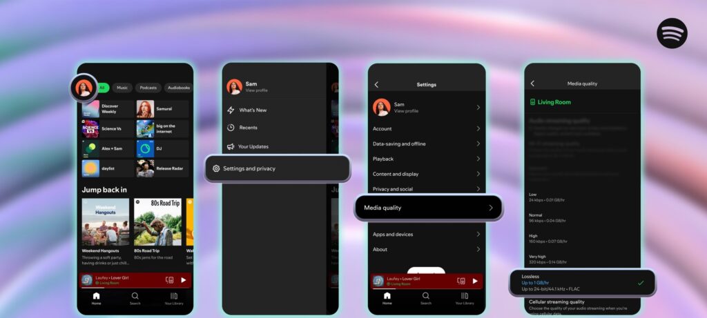 Spotify lança áudio lossless sem custo extra para Premium Spotify lança áudio lossless sem custo extra para Premium
