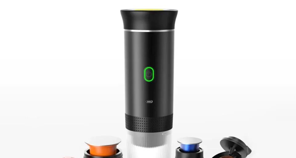 Mini máquina de café expresso portátil em oferta na Shopee