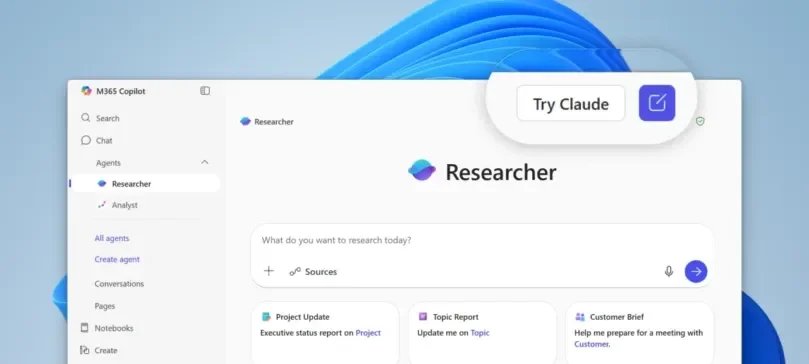 Copilot da Microsoft ganha modelos de IA da Anthropic