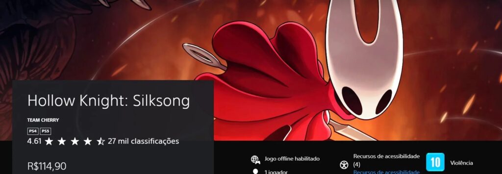 Hollow Knight Silksong tem queda de preço no Brasil Hollow Knight Silksong tem queda de preço no Brasil