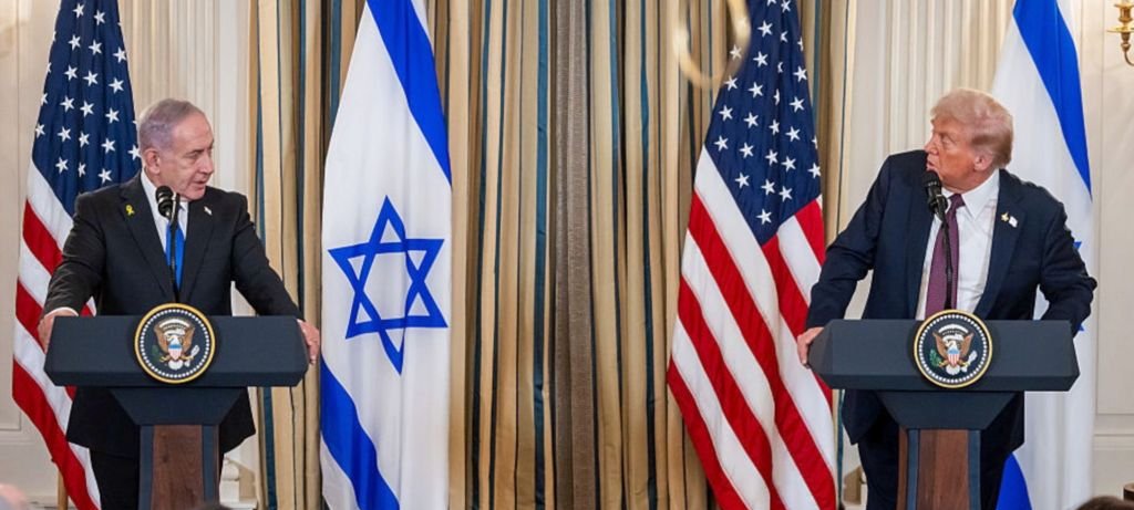 Plano de paz para Gaza é apresentado por Trump e Netanyahu Plano de paz para Gaza é apresentado por Trump e Netanyahu