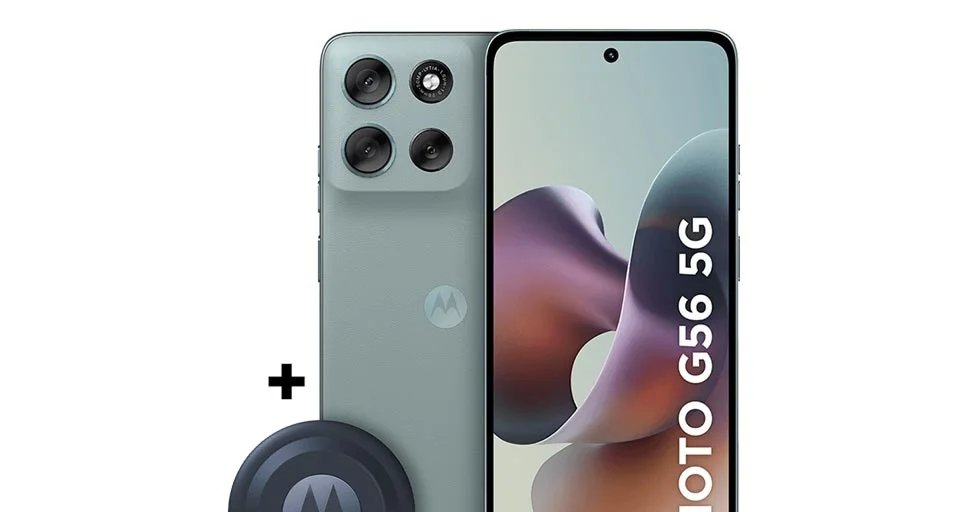 Moto G56 em promoção com Moto Tag no site oficial Moto G56 em promoção com Moto Tag no site oficial