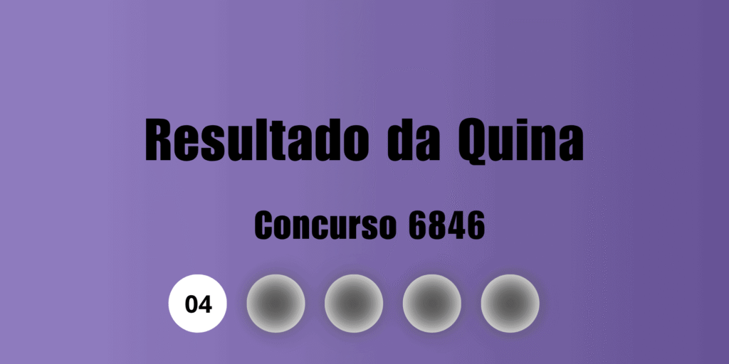 Resultado da Quina 6846: prêmio acumula em R$ 28,5 mi Resultado da Quina 6846: prêmio acumula em R$ 28,5 mi