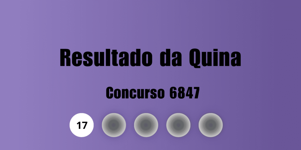 Resultado da Quina 6847: veja números e prêmio de R$28,4 mi Resultado da Quina 6847: veja números e prêmio de R$28,4 mi