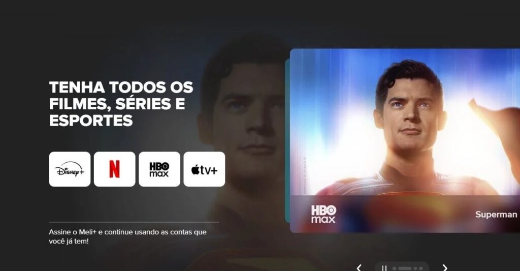 Meli+ Mega reduz custo de Netflix, HBO Max e Disney+ Meli+ Mega reduz custo de Netflix, HBO Max e Disney+