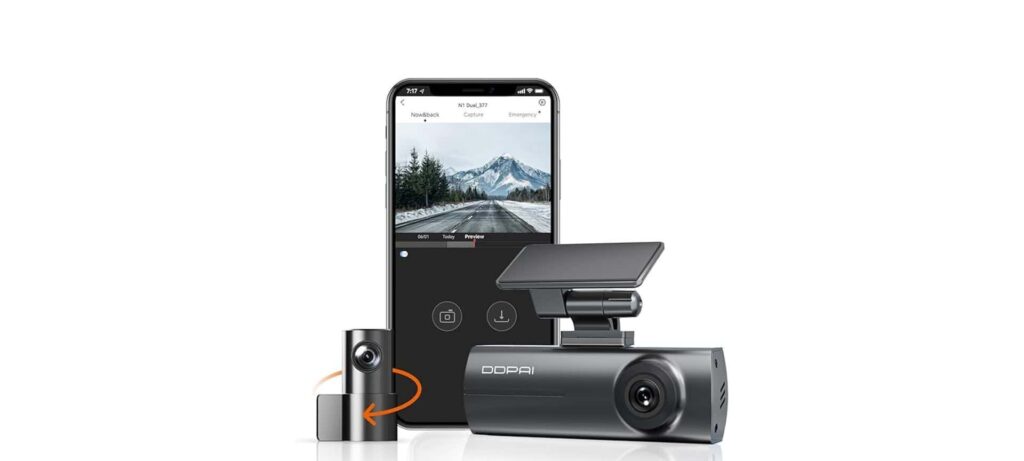 Câmera veicular Wi-Fi DDPAI N1 grava em 1296p Câmera veicular Wi-Fi DDPAI N1 grava em 1296p