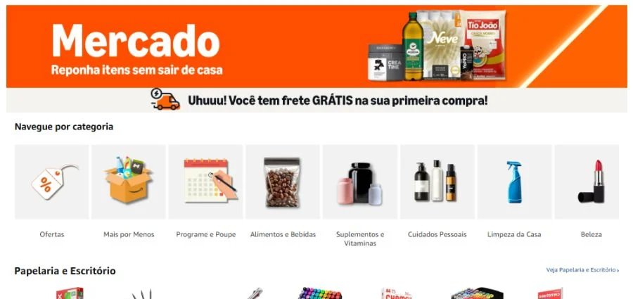 Amazon Mercado chega ao Brasil com frete grátis para Prime Amazon Mercado chega ao Brasil com frete grátis para Prime