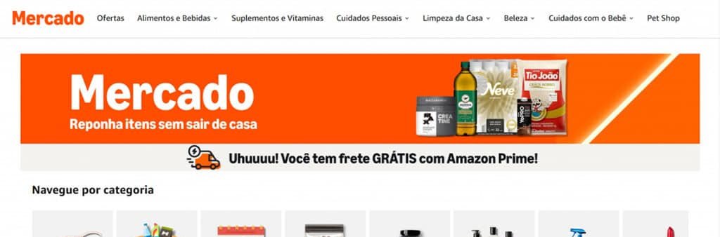 Amazon Mercado estreia e amplia supermercado online da gigante Amazon Mercado estreia e amplia supermercado online da gigante