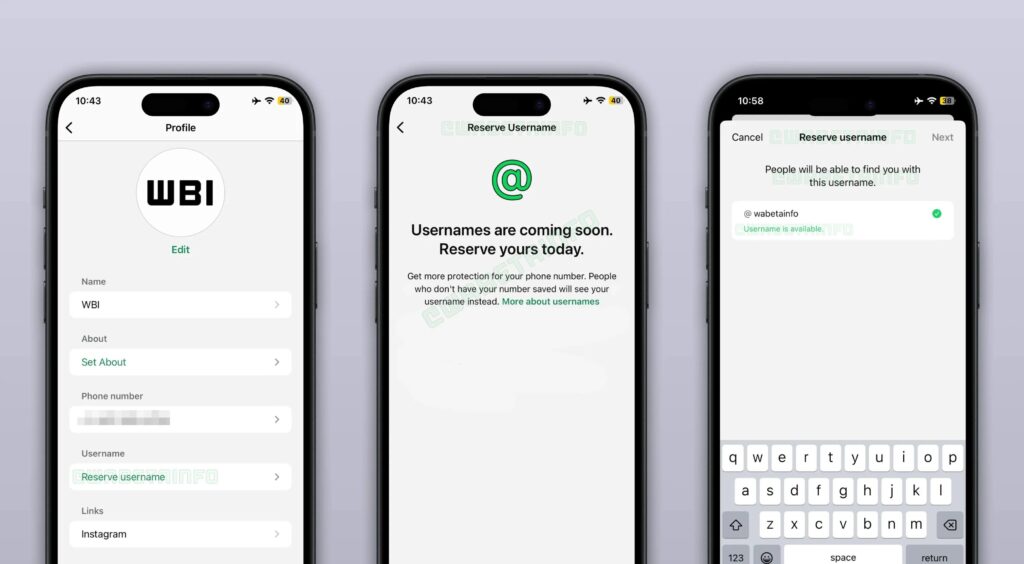 WhatsApp libera reserva de nome de usuário para contas WhatsApp libera reserva de nome de usuário para contas