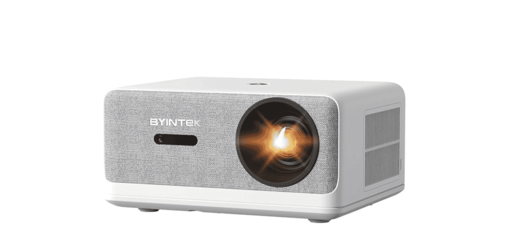 Projetor BYINTEK U14: 1.250 ANSI lúmens, foco automático e Wi-Fi em um home theater portátil Projetor BYINTEK U14: 1.250 ANSI lúmens, foco automático e Wi-Fi em um home theater portátil