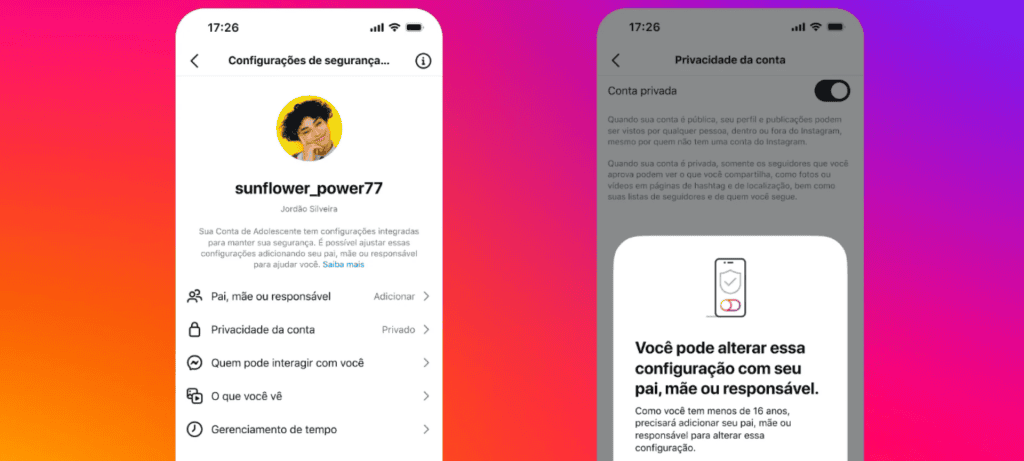 Instagram lança categoria exclusiva para adolescentes com foco em segurança e controle parental Instagram lança categoria exclusiva para adolescentes com foco em segurança e controle parental