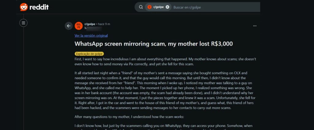 Golpe do WhatsApp via compartilhamento de tela expõe usuários a perdas de até US$ 700 mil Golpe do WhatsApp via compartilhamento de tela expõe usuários a perdas de até US$ 700 mil