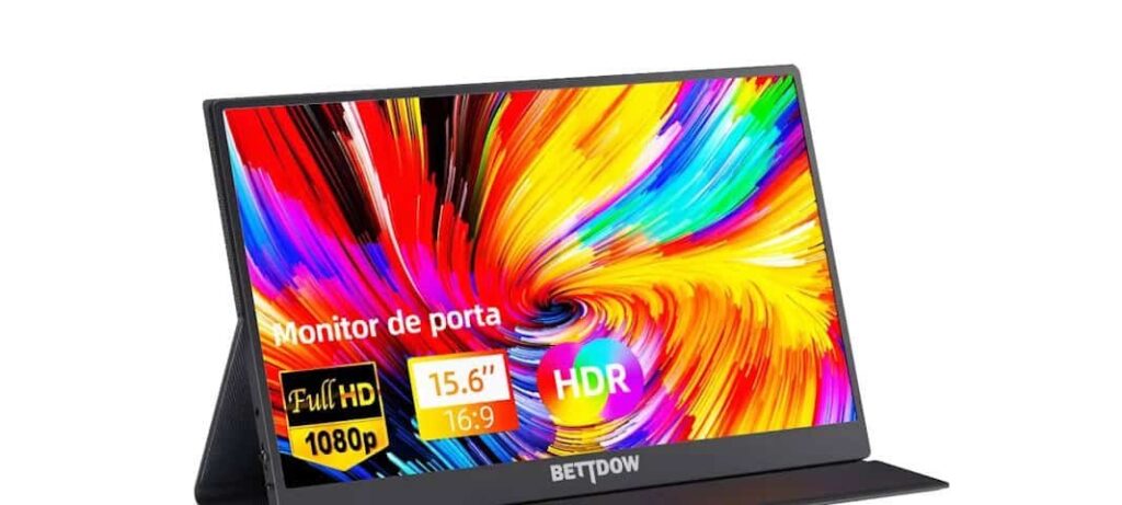 Monitor portátil Bettdow de 15,6” entra em promoção de Black Friday com painel IPS e conexões HDMI e USB-C