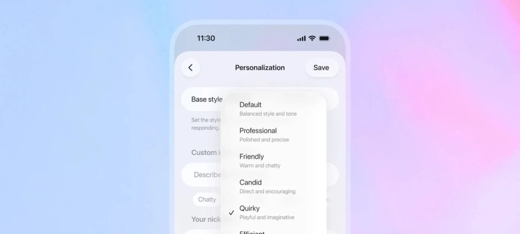 ChatGPT recebe GPT-5.1 com melhorias de raciocínio, dois modos de uso e personalização avançada